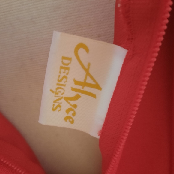 Alyce halter double train red maxi mermaid dress sz 10 - Picture 6 of 6